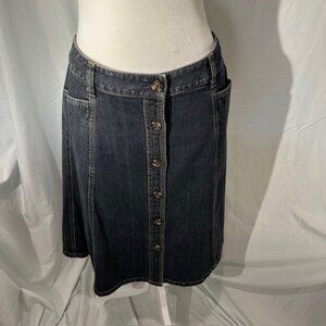 Ann Taylor Denim Jean Skirt Women’s Size 12 Classic Blue Denim